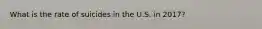 What is the rate of suicides in the U.S. in 2017?