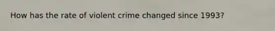 How has the rate of violent crime changed since 1993?