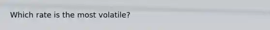 Which rate is the most volatile?
