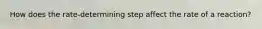 How does the rate-determining step affect the rate of a reaction?