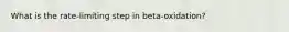 What is the rate-limiting step in beta-oxidation?