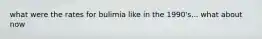 what were the rates for bulimia like in the 1990's... what about now