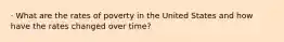 · What are the rates of poverty in the United States and how have the rates changed over time?