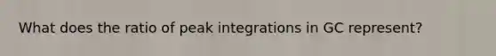 What does the ratio of peak integrations in GC represent?