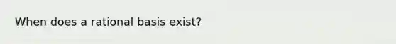 When does a rational basis exist?