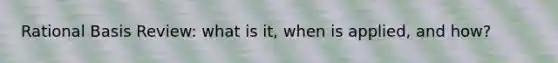 Rational Basis Review: what is it, when is applied, and how?