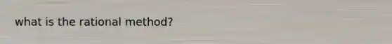 what is the rational method?
