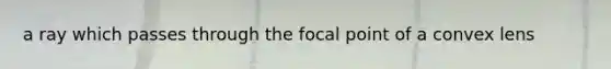 a ray which passes through the focal point of a convex lens