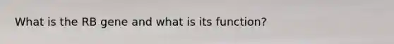 What is the RB gene and what is its function?