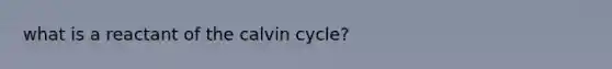 what is a reactant of the calvin cycle?