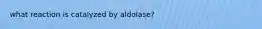 what reaction is catalyzed by aldolase?