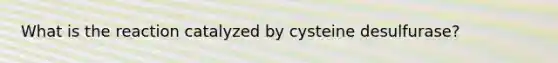 What is the reaction catalyzed by cysteine desulfurase?