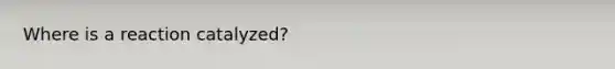 Where is a reaction catalyzed?