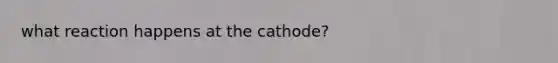 what reaction happens at the cathode?