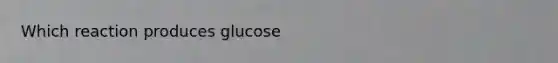 Which reaction produces glucose