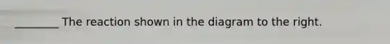 ________ The reaction shown in the diagram to the right.