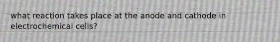 what reaction takes place at the anode and cathode in electrochemical cells?