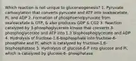 Which reaction is not unique to gluconeogenesis? 1. Pyruvate carboxylation that converts pyruvate and ATP into oxaloacetate, Pi, and ADP 2. Formation of phosphoenolpyruvate from oxaloacetate & GTP, & also produces GDP & CO2 3. Reaction catalyzed by 3-phosphoglycerate kinase that converts 3-phosphoglycerate and ATP into 1,3 bisphosphoglycerate and ADP 4. Hydrolysis of fructose-1,6-bisphosphate into fructose-6-phosphate and Pi, which is catalyzed by fructose-1,6-bisphosphatase 5. Hydrolysis of glucose-6-P into glucose and Pi, which is catalyzed by glucose-6- phosphatase