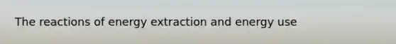 The reactions of energy extraction and energy use