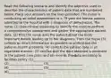 Read the following scenario and identify the adjective used to describe the characteristics of patient date that are numbered below. Place your answers on the lines provided. The nurse is conducting an initial assessment of a 79 year old female patient admitted to the hospital with a diagnosis of dehydration. The nurse (1) uses clinical reasoning to identify the need to perform a comprehensive assessment and gather the appropriate patient data. (2) First the nurse asks the patient about the most important details leading up to her diagnosis. Then the nurse (3) collects as much information as possible to understand the patients health problems; (4) collects the patient data in an organized manner; (5) verifies that the data obtained is pertinent to the patient care plan; and (6) records the data according to facilities policy. (1)_______________________ (2)______________________ (3)______________________ (4)______________________ (5)______________________ (6)________________________