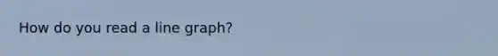 How do you read a line graph?