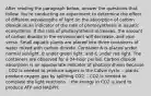 After reading the paragraph below, answer the questions that follow. You're conducting an experiment to determine the effect of different wavelengths of light on the absorption of carbon dioxide as an indicator of the rate of photosynthesis in aquatic ecosystems. If the rate of photosynthesis increases, the amount of carbon dioxide in the environment will decrease, and vice versa. Small aquatic plants are placed into three containers of water mixed with carbon dioxide. Container A is placed under normal sunlight, B under green light, and C under red light. The containers are observed for a 24-hour period. Carbon dioxide absorption is an appropriate indicator of photosynthesis because - CO2 is needed to produce sugars in the Calvin cycle. - plants produce oxygen gas by splitting CO2. - CO2 is needed to complete the light reactions. - the energy in CO2 is used to produce ATP and NADPH.