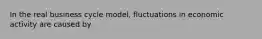 In the real business cycle model, fluctuations in economic activity are caused by