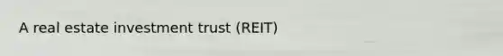 A real estate investment trust (REIT)