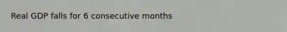 Real GDP falls for 6 consecutive months