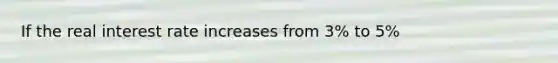 If the real interest rate increases from 3% to 5%