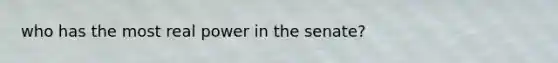 who has the most real power in the senate?