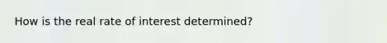 How is the real rate of interest determined?