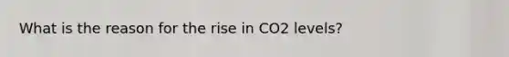 What is the reason for the rise in CO2 levels?