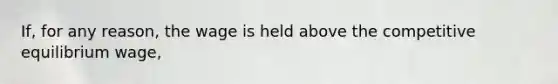 If, for any reason, the wage is held above the competitive equilibrium wage,