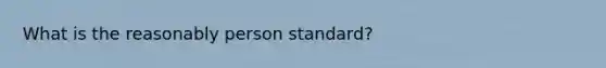 What is the reasonably person standard?