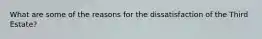 What are some of the reasons for the dissatisfaction of the Third Estate?