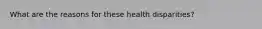 What are the reasons for these health disparities?