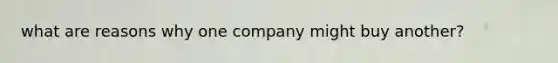 what are reasons why one company might buy another?