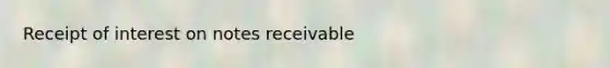 Receipt of interest on notes receivable