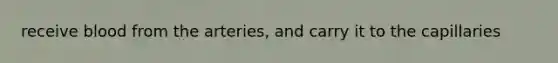 receive blood from the arteries, and carry it to the capillaries