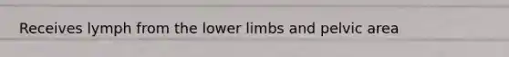 Receives lymph from the <a href='https://www.questionai.com/knowledge/kF4ILRdZqC-lower-limb' class='anchor-knowledge'>lower limb</a>s and pelvic area