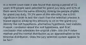 In a recent court case it was found that during a period of 11 years 878 people were selected for grand jury duty and 42​% of them were from the same ethnicity. Among the people eligible for grand jury​ duty, 79.2​% were of this ethnicity. Use a 0.01 significance level to test the claim that the selection process is biased against allowing this ethnicity to sit on the grand jury. Identify the null​ hypothesis, alternative​ hypothesis, test​ statistic, P-value, conclusion about the null​ hypothesis, and final conclusion that addresses the original claim. Use the​ P-value method and the normal distribution as an approximation to the binomial distribution. Does the jury selection system appear to be​ fair?