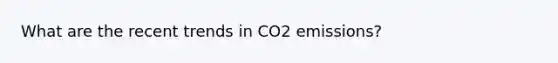 What are the recent trends in CO2 emissions?