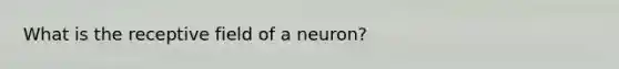 What is the receptive field of a neuron?