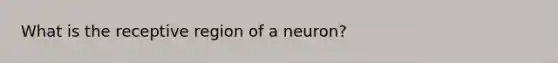 What is the receptive region of a neuron?