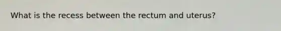 What is the recess between the rectum and uterus?