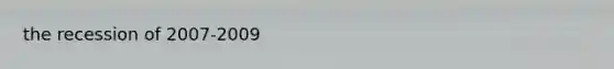 the recession of 2007-2009