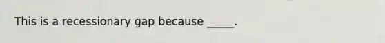 This is a recessionary gap because _____.