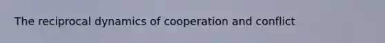 The reciprocal dynamics of cooperation and conflict