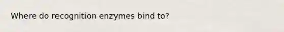 Where do recognition enzymes bind to?